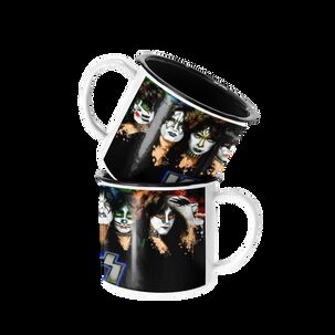 Taza Enlozada Lechera De Kiss Bandas De Rock