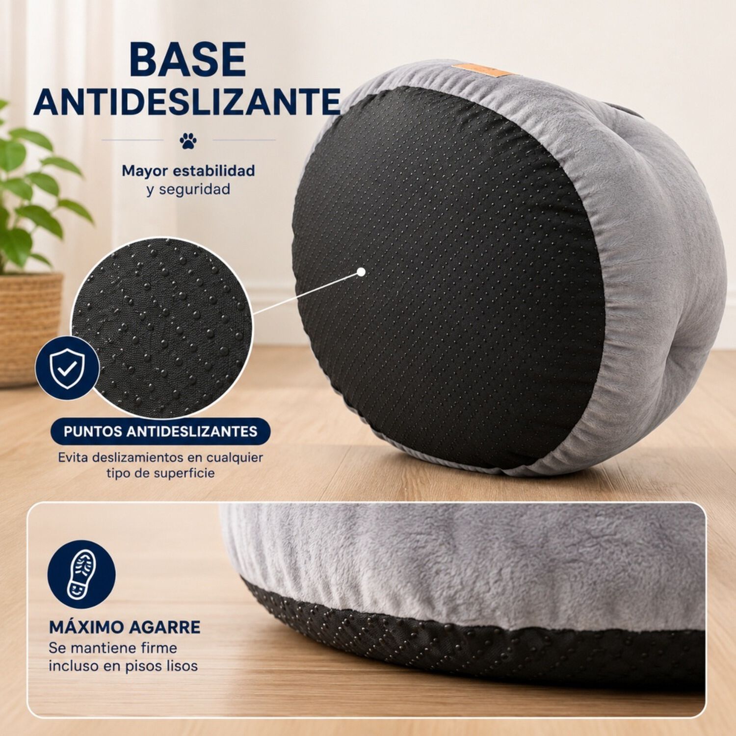 Cama Nido Para Perro Gato Acolchada Reversible 60x53 Cm image number 7.0
