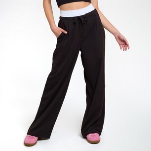 Pantal&oacute;n Doble Pretina Y Amarras Tiro Medio Relax Mujer Freedom
