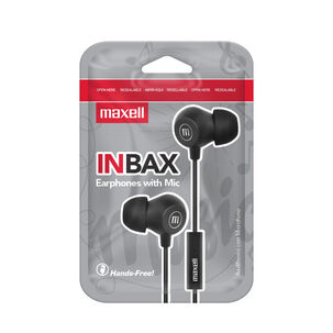 Aud&iacute;fonos Maxell In-bax Con Micr&oacute;fono In Ear 3.5mm Negro