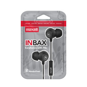 Aud&iacute;fonos Maxell In-bax Con Micr&oacute;fono In Ear 3.5mm Negro