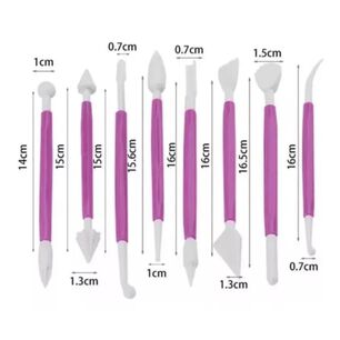 Set 8 Pcs De Estecas Para Moldear De Fondant Reposter&iacute;a