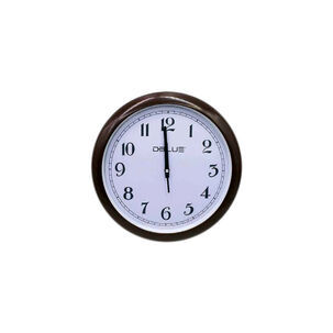 Reloj Para Pared De 15.7 Pulgadas Borde Café Oscuro - Ps
