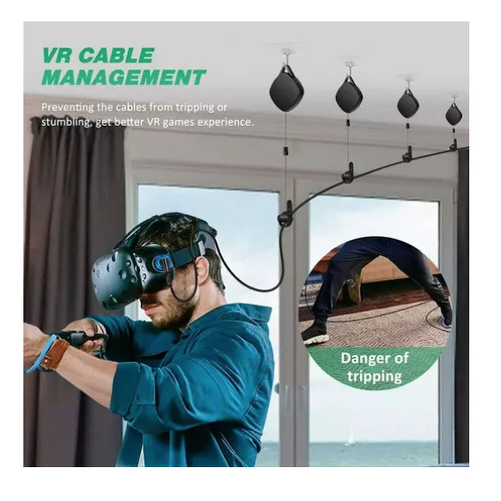 Organizador De Cable Para Lente Oculus Vr Con Polea Firme image number 1.0