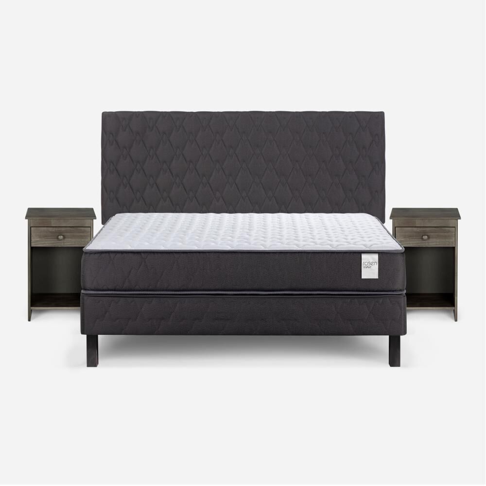 Cama Europea Rosen Wave / 2 Plazas / Base Normal + Set De Maderas image number 0.0