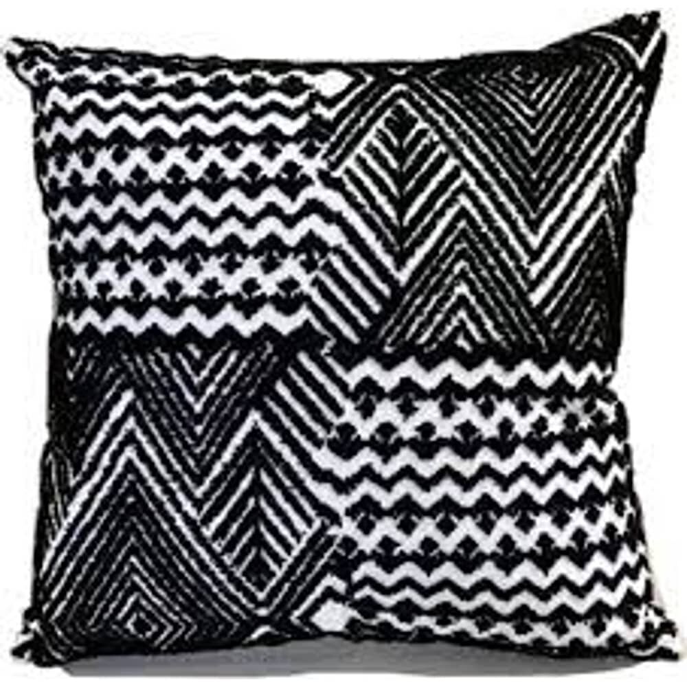 Set De 2 Cojines Bordados Negros - Cuadrado image number 1.0