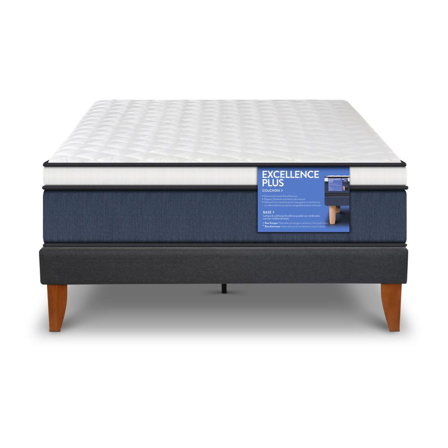 Cama Europea Cic Excellence Plus / 1.5 Plazas / Base Normal image number 0.0