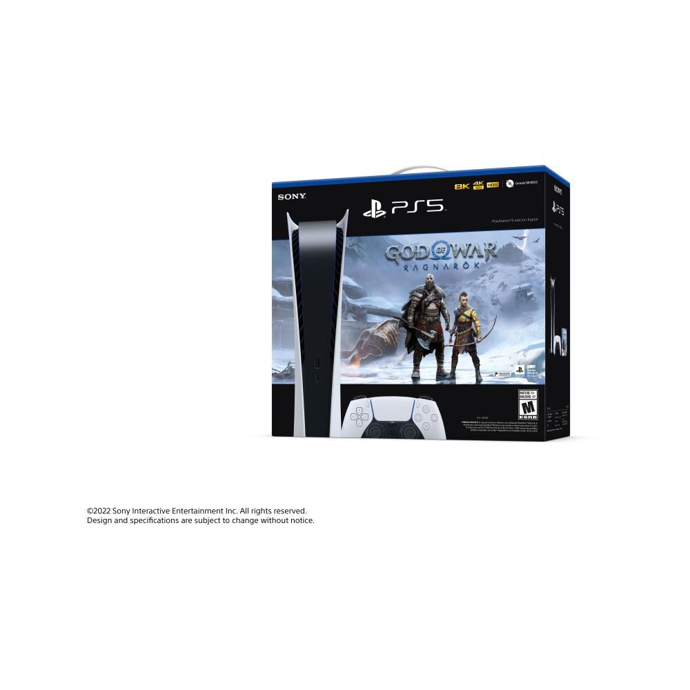 Consola Sony PS5 Digital Edition + God of War Ragnarök