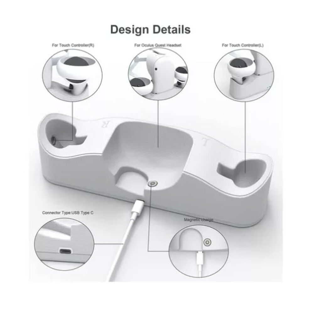 Base Dock De Carga 3 En 1 Para Oculus Quest 2 Firme image number 1.0