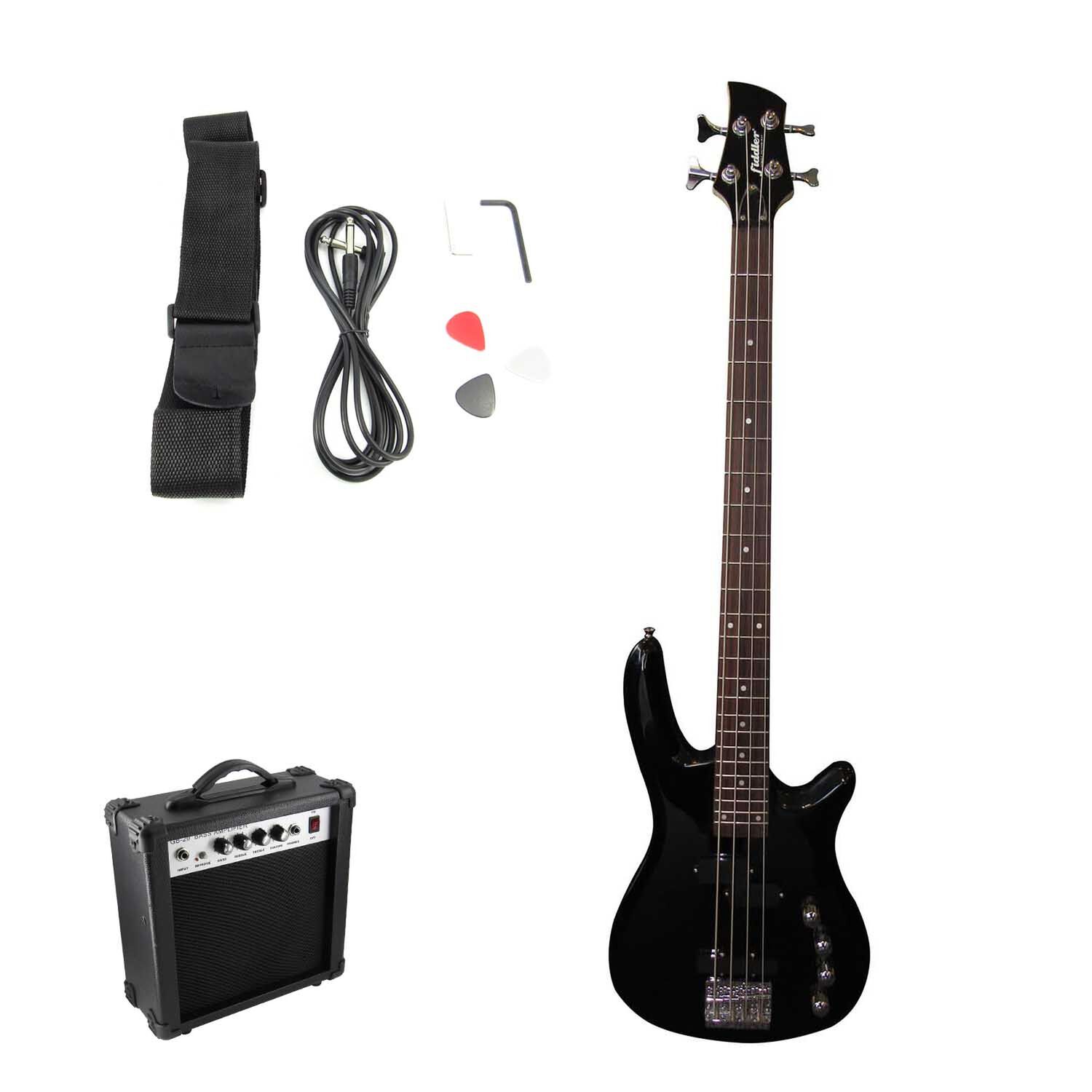 Bajo El&eacute;ctrico Fiddler Negro + Amplificador 20w image number 0.0