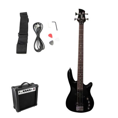Bajo El&eacute;ctrico Fiddler Negro + Amplificador 20w