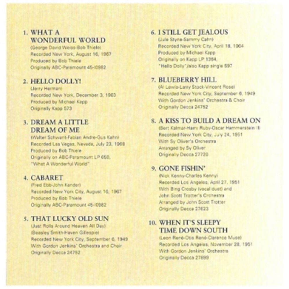 Louis Armstrong - 20th Century Masterthe Best Of | Cd image number 3.0