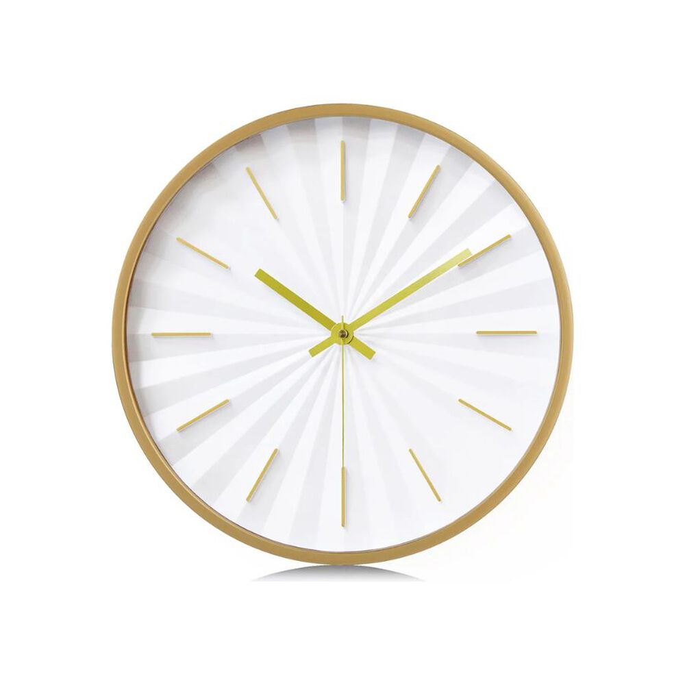 Reloj De Pared Minimalista De Oro Blanco 30cm image number 0.0