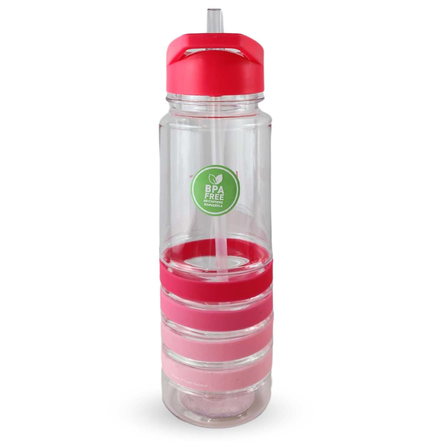 Botella Keep Bandas Colores 750ml Agua Bebidas Rosa image number 1.0