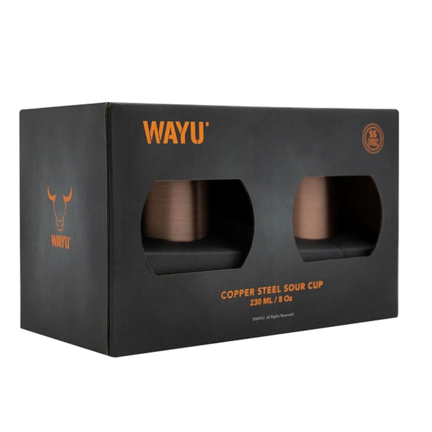Set 2 Vasos Aperitivo Copper Line Wayu 230ml Cocteleria Cocina image number 3.0