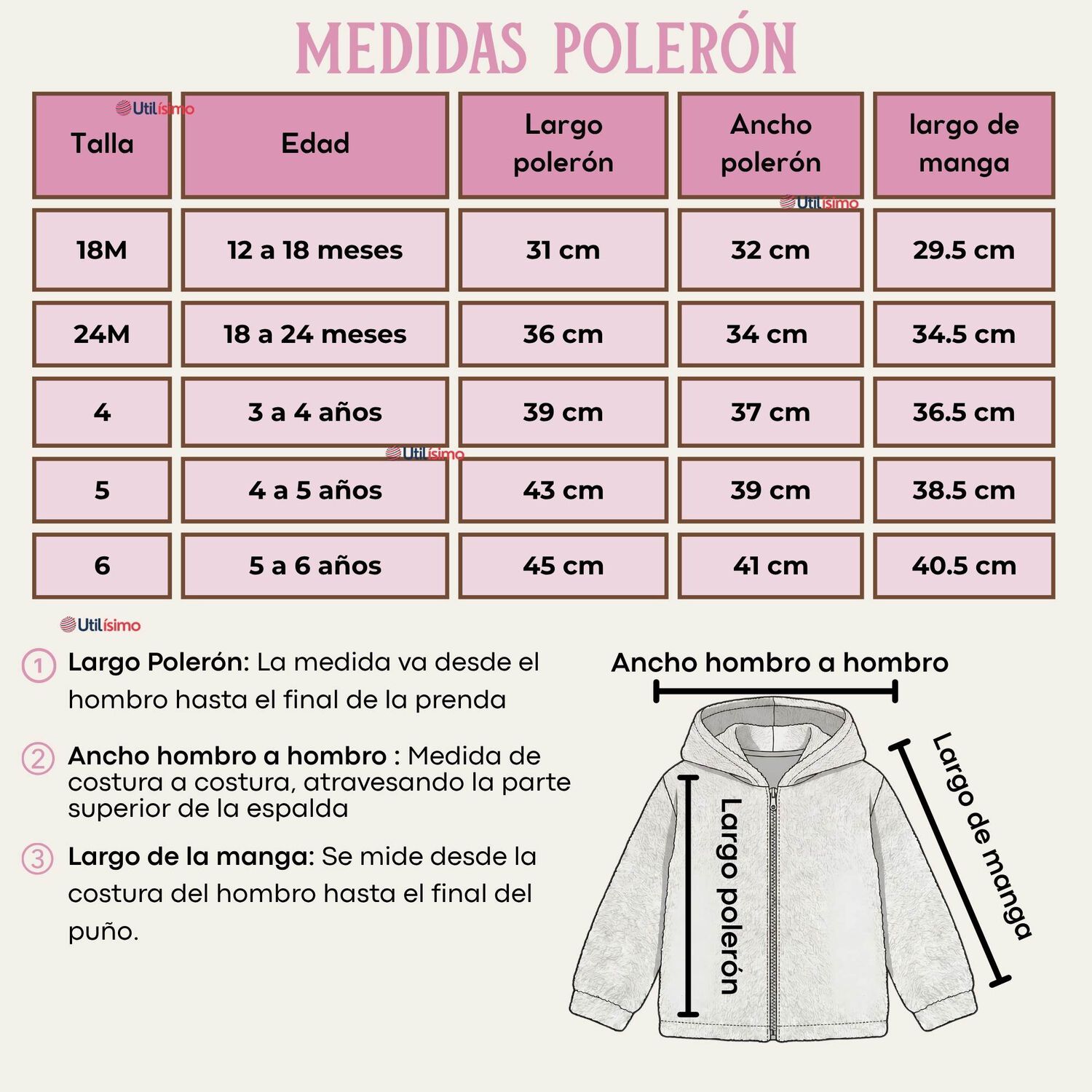 Conjunto 2 Piezas Buzo Poler&oacute;n Pantal&oacute;n Bebe Ni&ntilde;a Poli&eacute;ster Pink image number 3.0