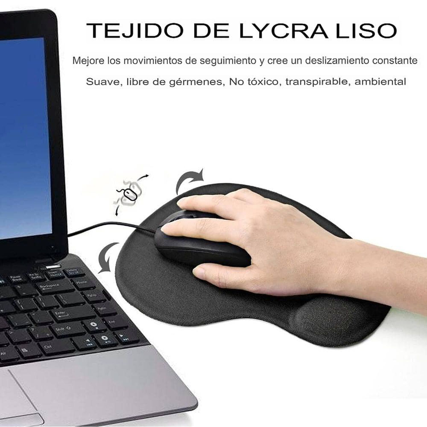 Mousepad Ergon&oacute;mico Con Gel - Soporte Para Mu&ntilde;eca image number 1.0