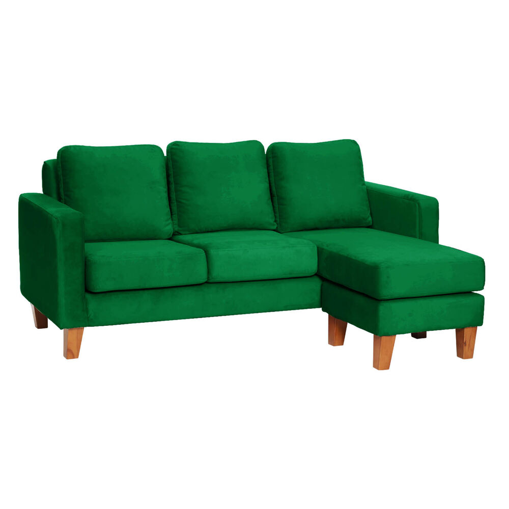 Seccional Venecia Intercambiable Tela Velvet Verde image number 1.0