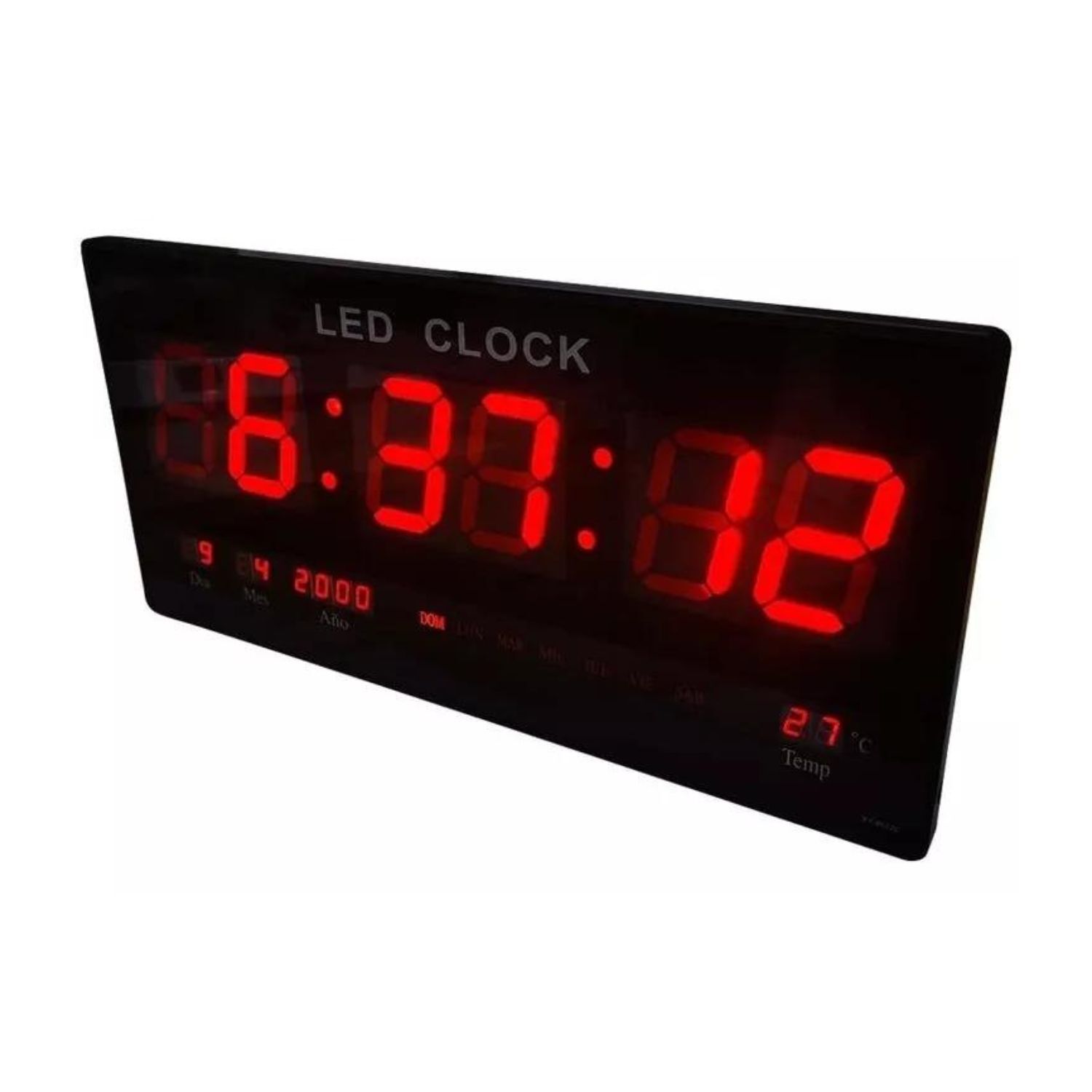 Reloj De Pared Grande Digital Led Con Temperatura Y Fecha image number 1.0