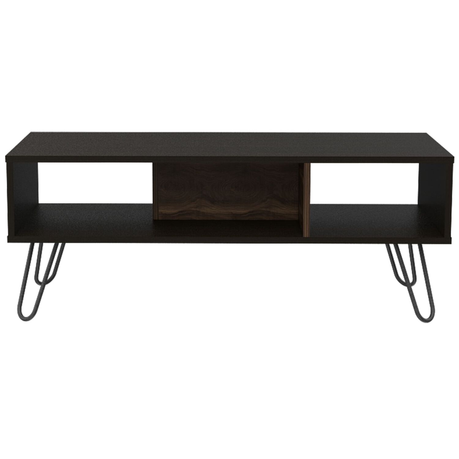 Mesa De Centro 40x101,1x45 Cm Negro Y Caf&eacute; Oscuro image number 3.0