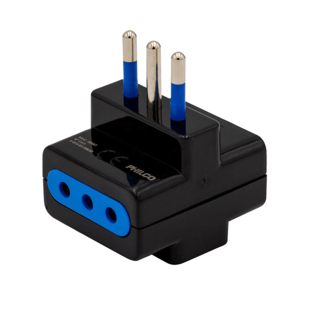 Adaptador Triple 78547 Negro Philco image number 1.0