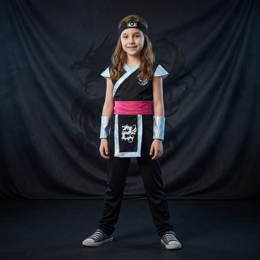 Disfraz Premium Ninja Dragon Esqueleto Camuflaje Infantil image number 20.0