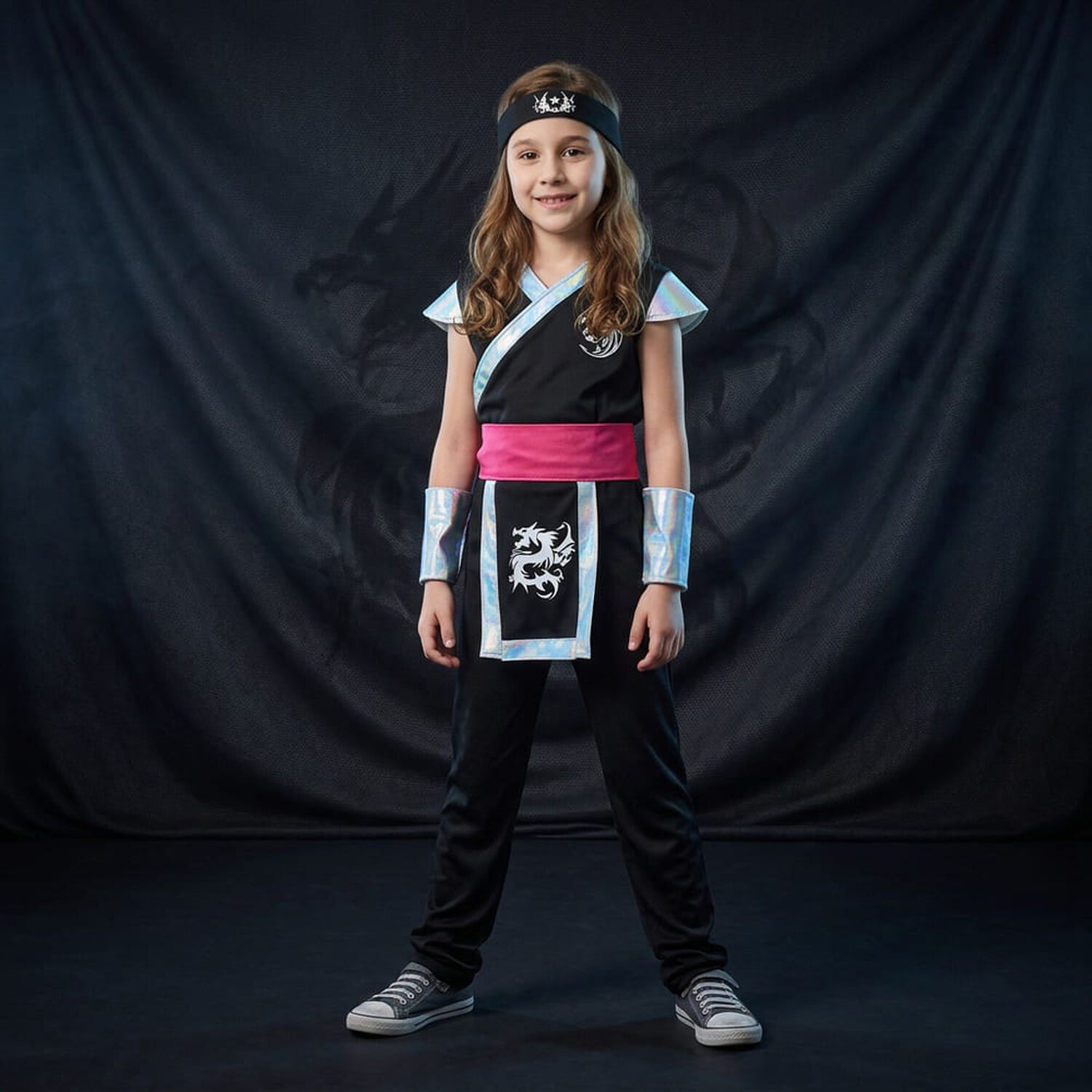 Disfraz Premium Ninja Dragon Esqueleto Camuflaje Infantil image number 20.0