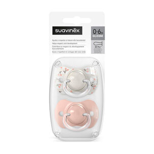 Chupete Sx Pro Fisiol&oacute;gico Silicona 0/6m 2u Birdies Rosa
