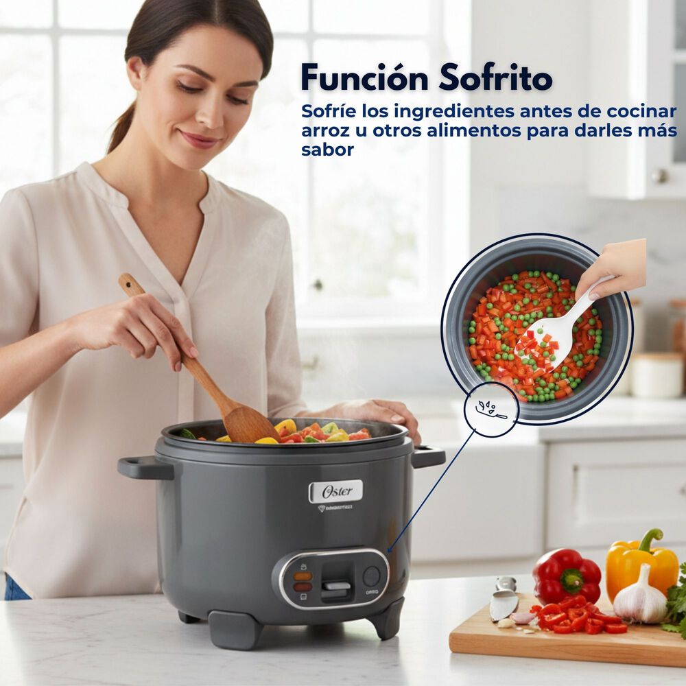 Oster Arrocera 3en1,recubrimiento Antiadherente 1,8 L Oster Diamondforcen,ckstrc10dfske Version 2026 image number 6.0