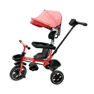 Triciclo Coche Infantil 5 En 1 Con Toldo, Mango Direccional