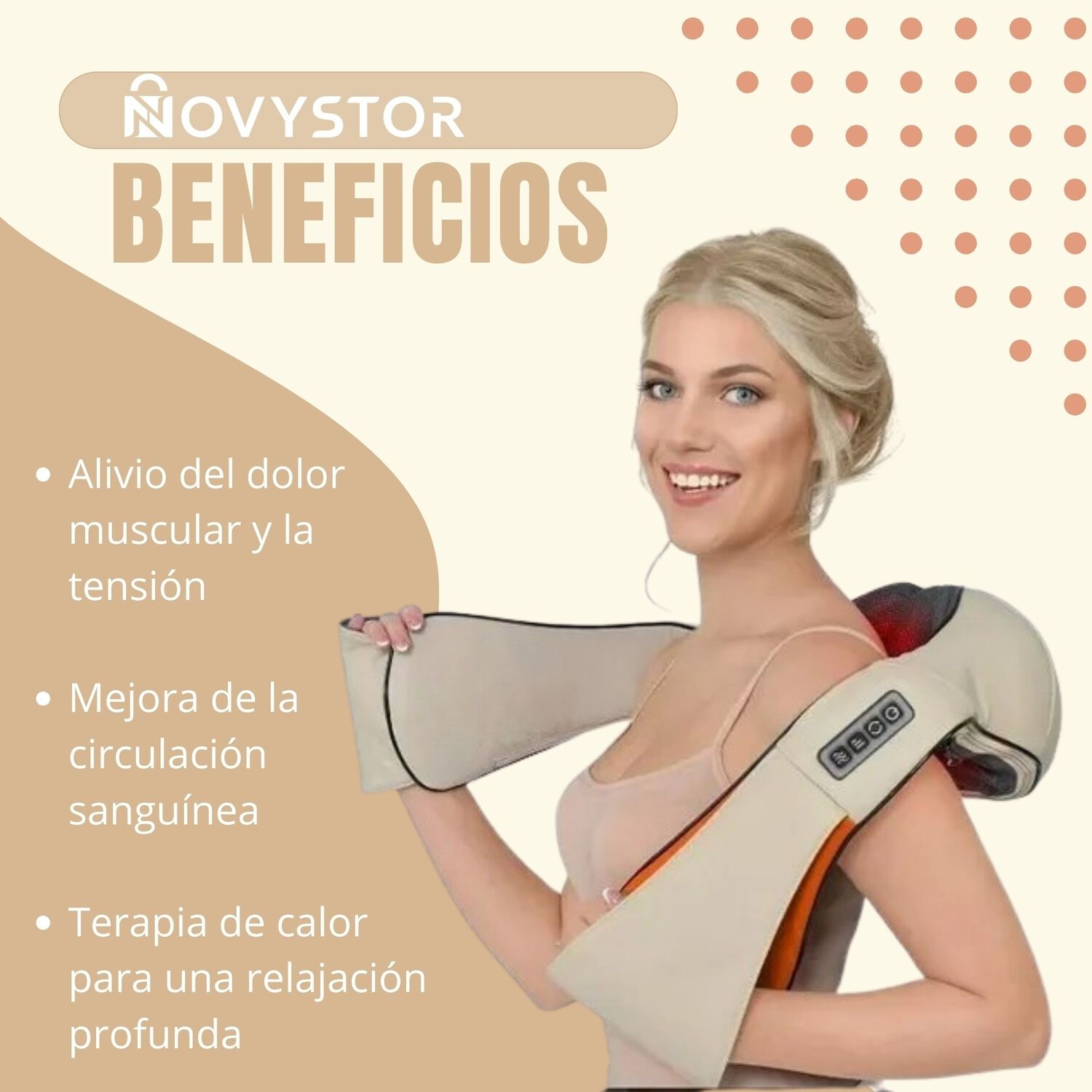 Masajeador Profesional De Espalda Hombro Cuello Relajaci&oacute;n image number 2.0