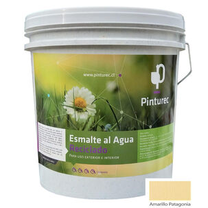 Esmalte Al Agua Reciclado Pinturec Satinado Amarillo Patagonia 4g