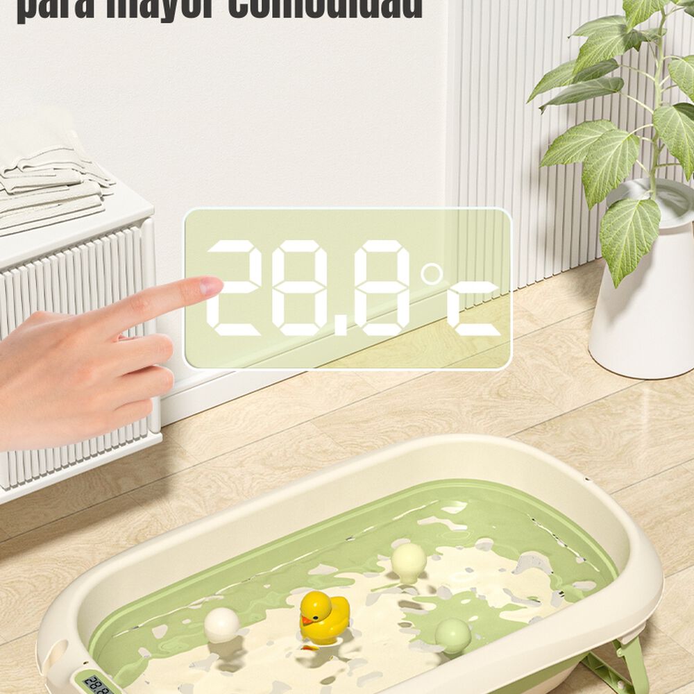 Bañera Con Termómetro Cojín Premium Rosada Lubabycas image number 10.0