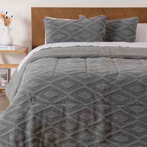 Plumon Jqd Sherpa King Rombo Gris