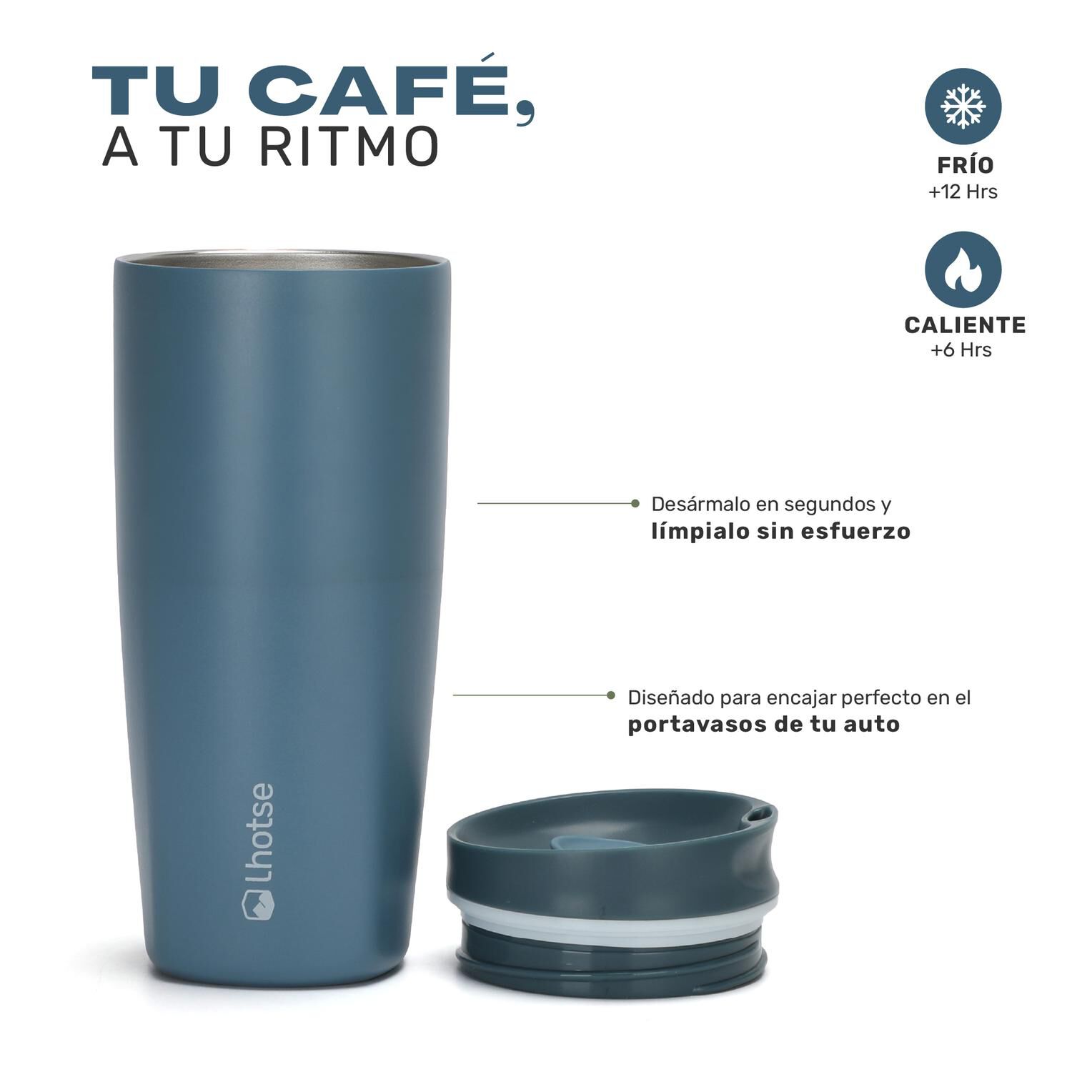 Vaso Mug T&eacute;rmico Agua Caf&eacute; Acero Inox Termicup 590 Ml Lhotse image number 4.0