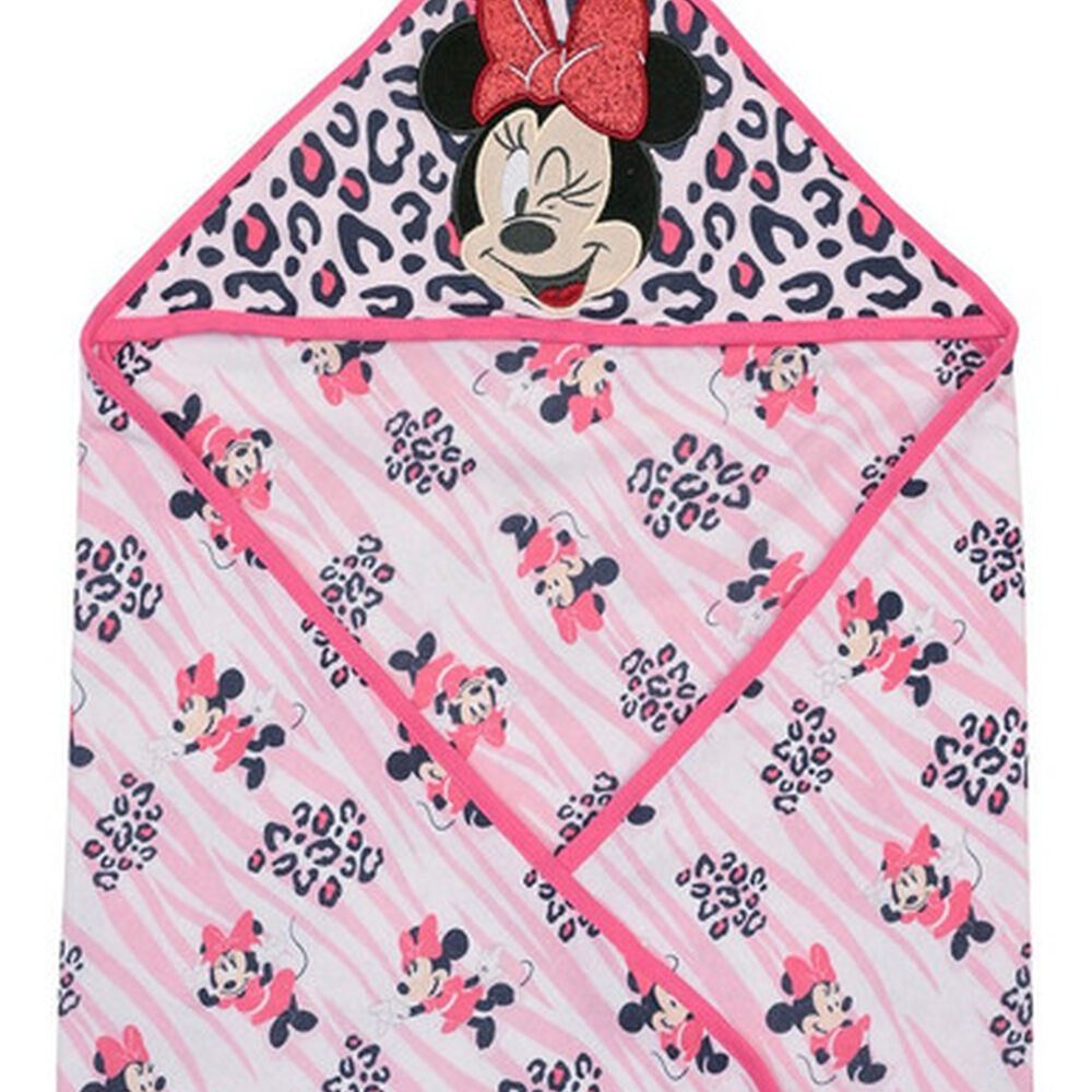 Toalla Capucha Bambino Minnie Animal Print Fucsia image number 0.0