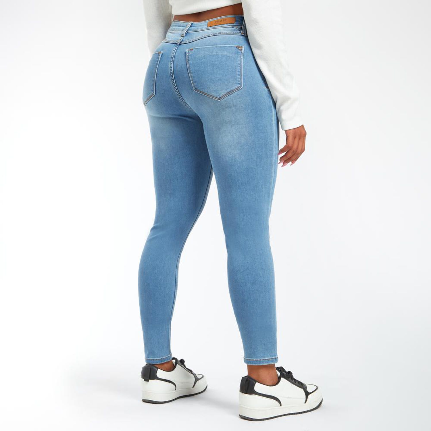 Jeans Tiro Alto Skinny Rolly Go image number 3.0