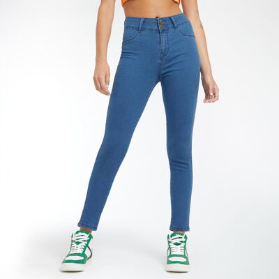 Jeans Tiro Alto Super Skinny Push Up Mujer Freedom