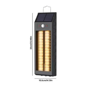L&aacute;mpara Doble De Pared Solar Led Para Colgar En Exteriores