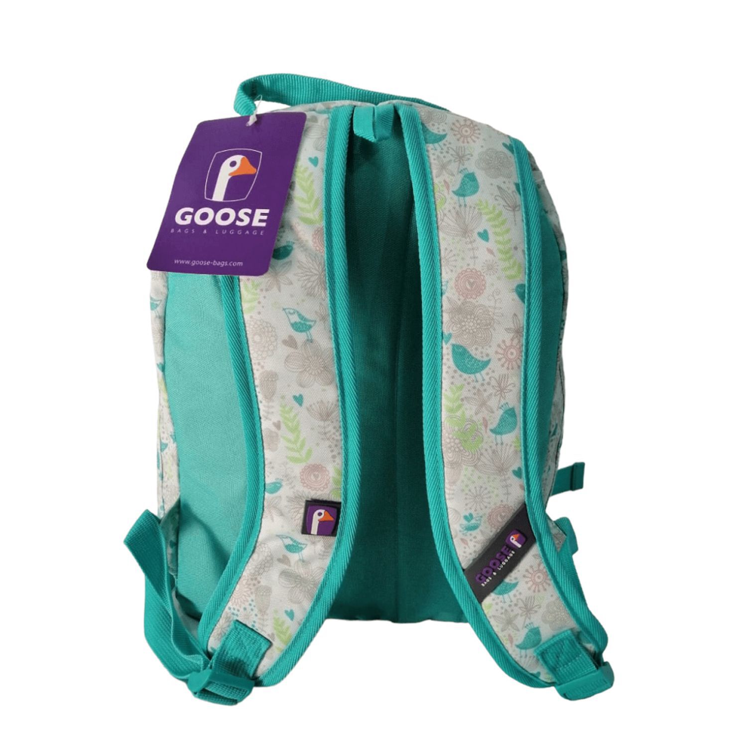 Mochila Estampada Aves Verde Espaciosa Escolar Casual image number 2.0