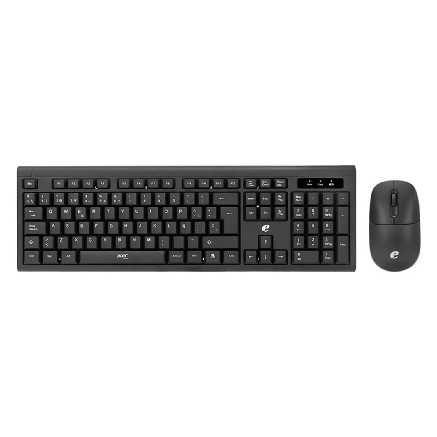 Kit Teclado Y Mouse Inalambrico Usb Negro Ekw111 image number 0.0