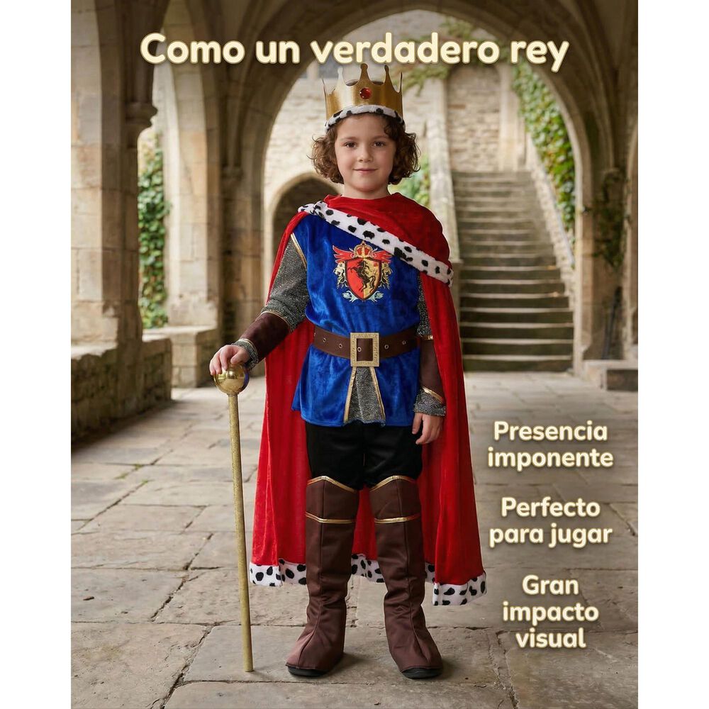 Disfraz Rey Medieval Infantil image number 5.0