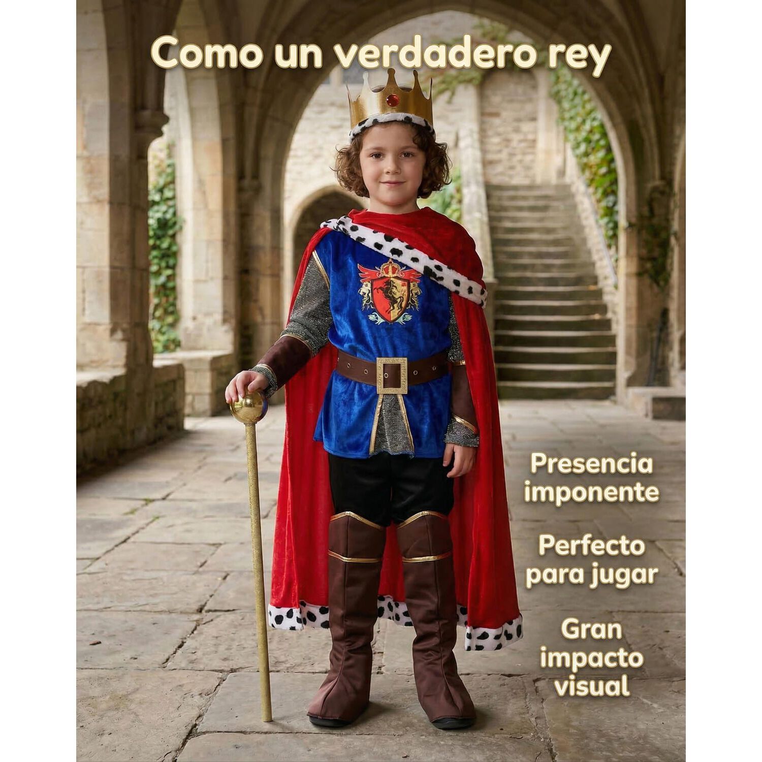 Disfraz Rey Medieval Infantil image number 5.0