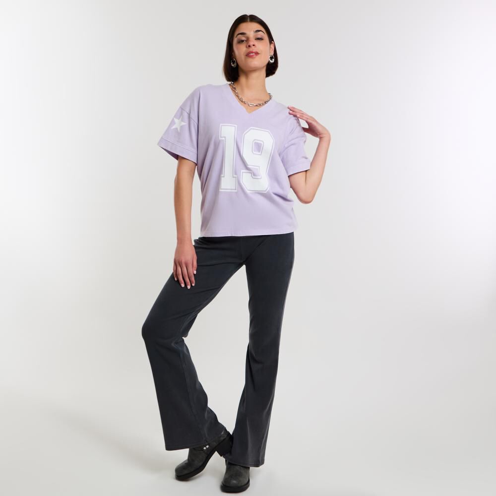 Polera F&uacute;tbol Americano Manga Corta Cuello V Mujer Rolly Go image number 1.0