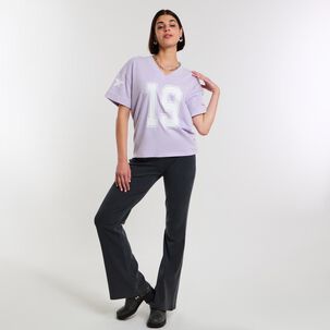 Polera Fútbol Americano Manga Corta Cuello V Mujer Rolly Go