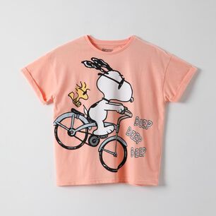 Polera Manga Corta Niña Teen Snoopy