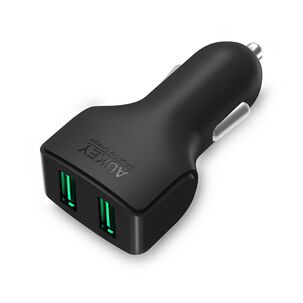 Aukey Cargador De Vehículo 2 Puertos Usb Aipower Negro - Cc-s3