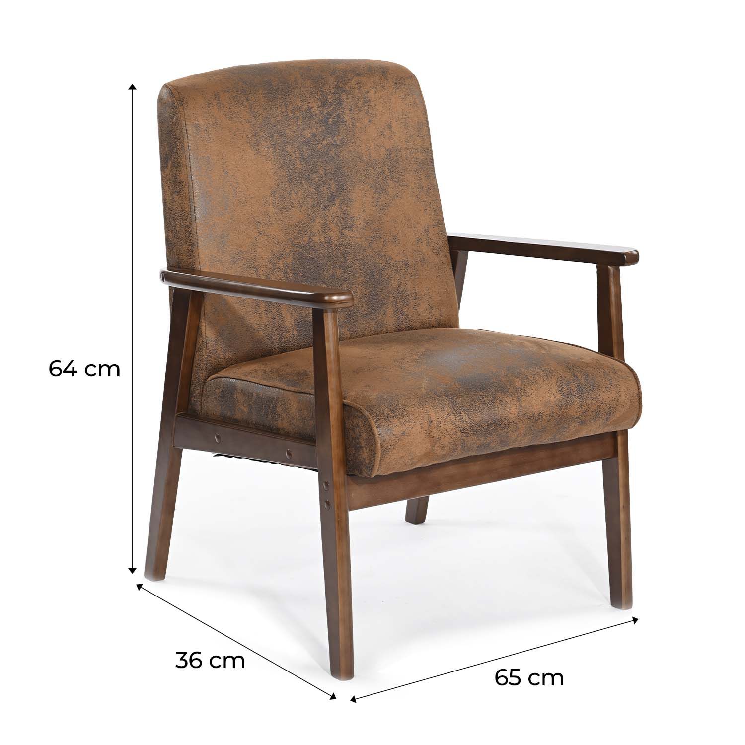 Poltrona Sitial Roma Suede Caf&eacute; image number 2.0