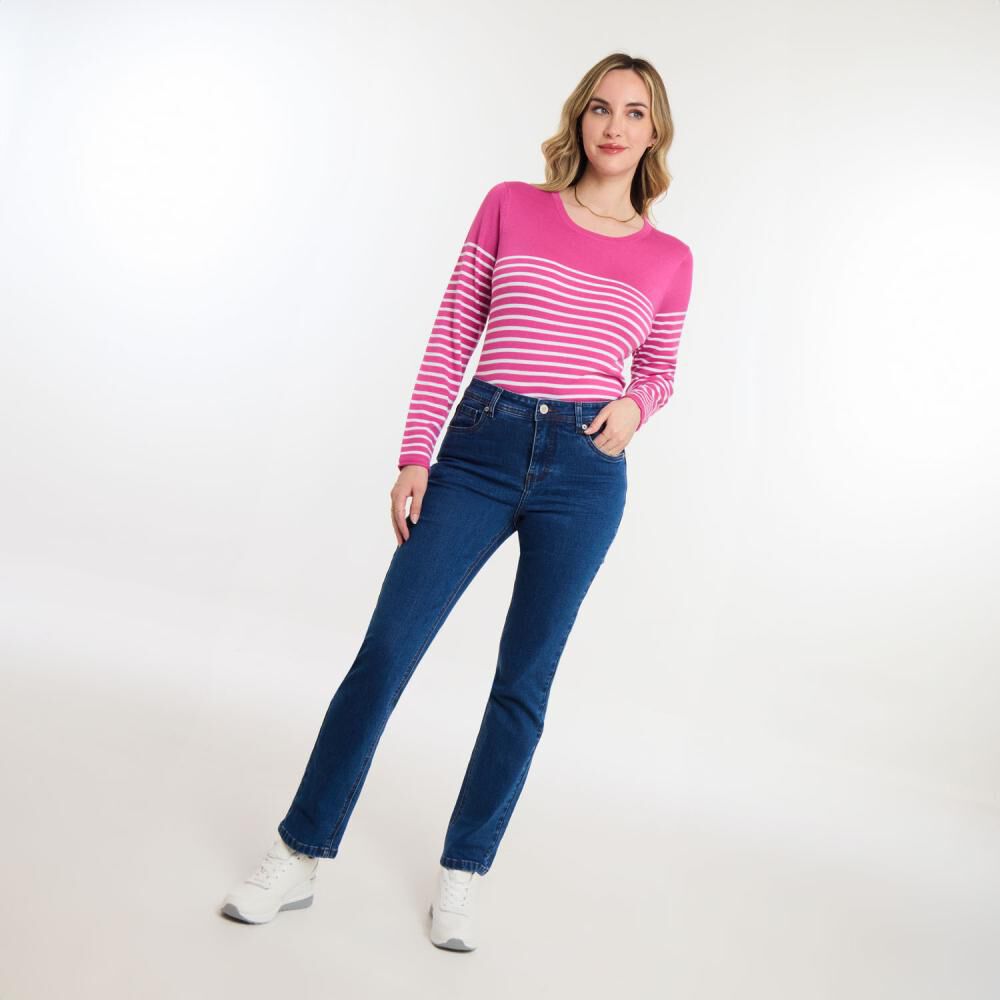 Sweater Listado Manga Larga Cuello Redondo Mujer Geeps image number 1.0