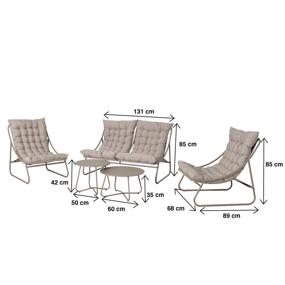 Juego De Terraza Arena 3 Sof&aacute;s Y 2 Mesas De Centro image number 10.0